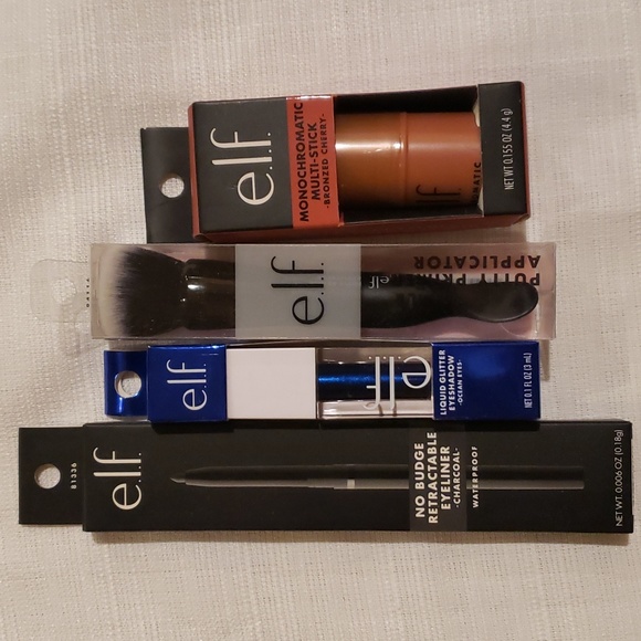 e.l.f. lipstick, lip lacquer,no budget retractable eye liner in charcoal.... - Picture 3 of 3